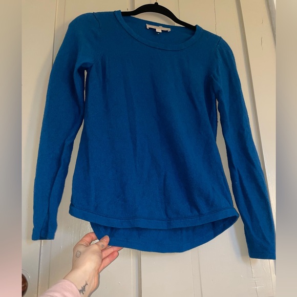 LOFT Vibrant Blue Knit LongSleeve Top Sweater Beach Boho Summer Spring Cute - Picture 6 of 6